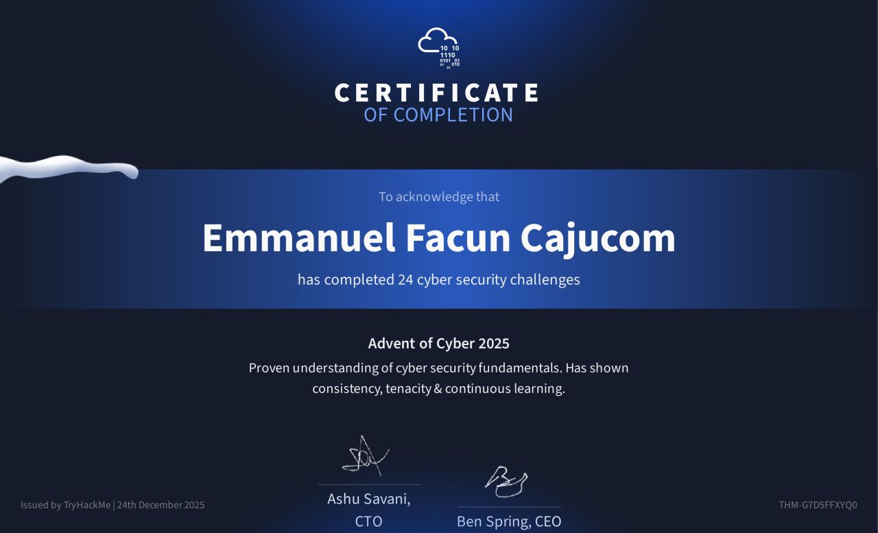 Advent of Cyber